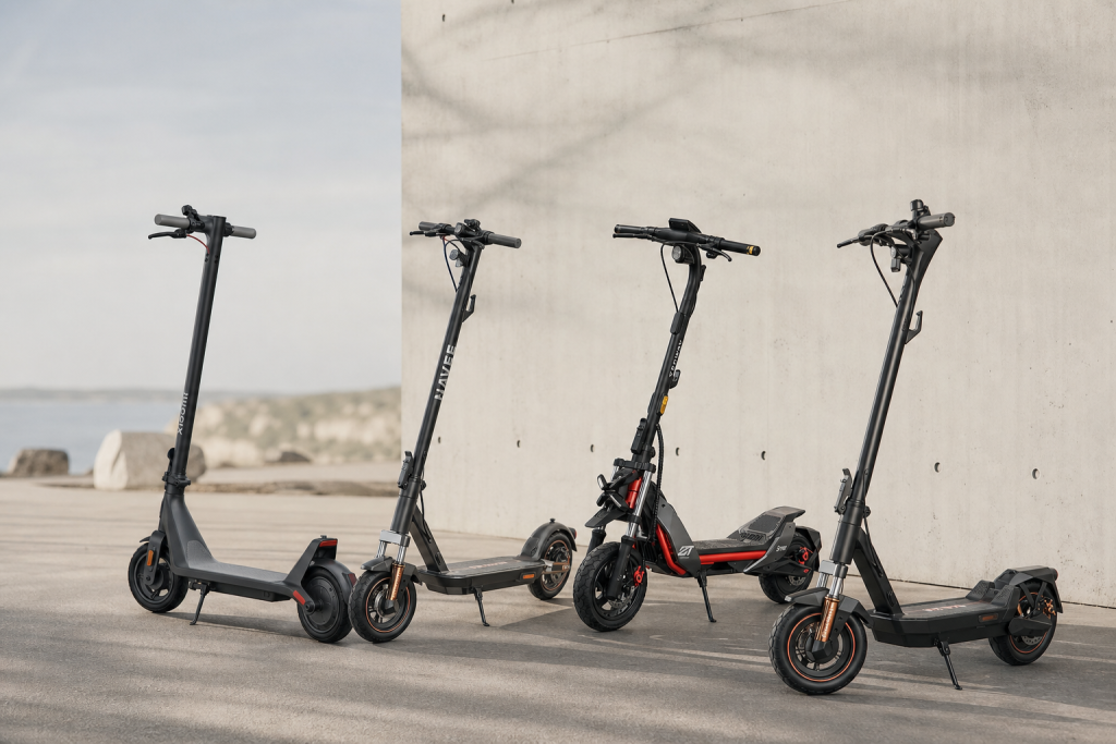 Flera sparkcykel jämförs i vårt test